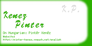 kenez pinter business card